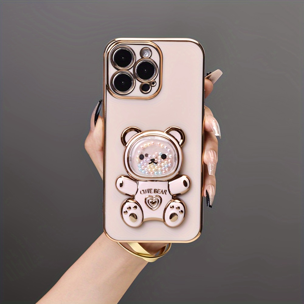 New Heart shaped Candy Bear Folding Bracket Phone Case Temu