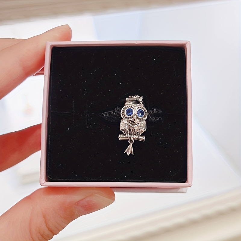 Wise Owl Charm Pandora Graduation Bead Wish Owl Graduation Charm