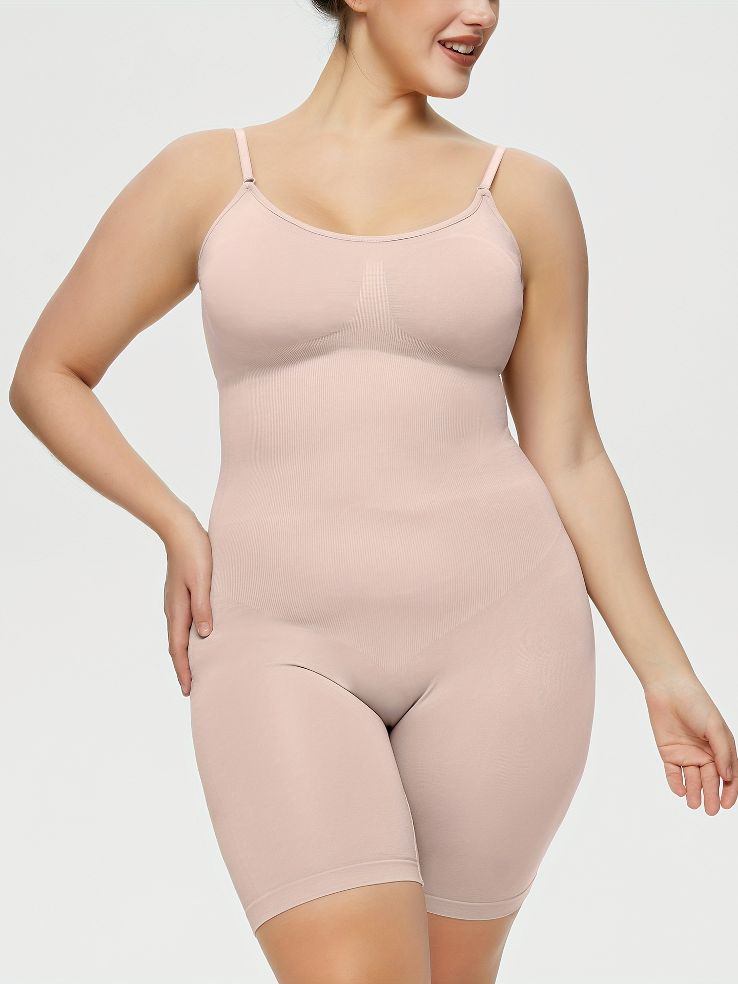 Plus Size Casual Shapewear, Women's Plus Plain Breast Lifting Tummy Co –  flyshadow
