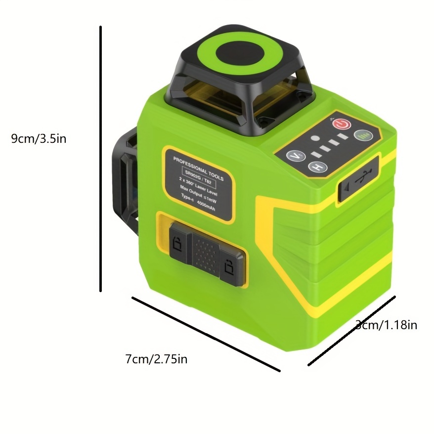 12 Lines Laser Level Self Levelling Horizontal And Vertical 360 Laser Level  Osram Green Beam with Remote Control