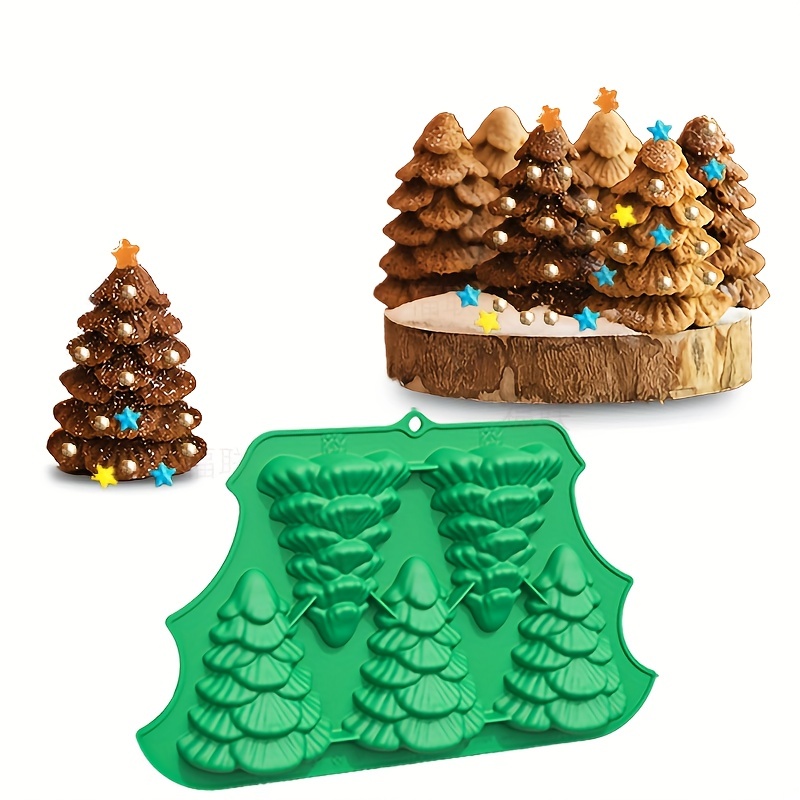 Large 3d Christmas Tree Candle Silicone Mold - Temu