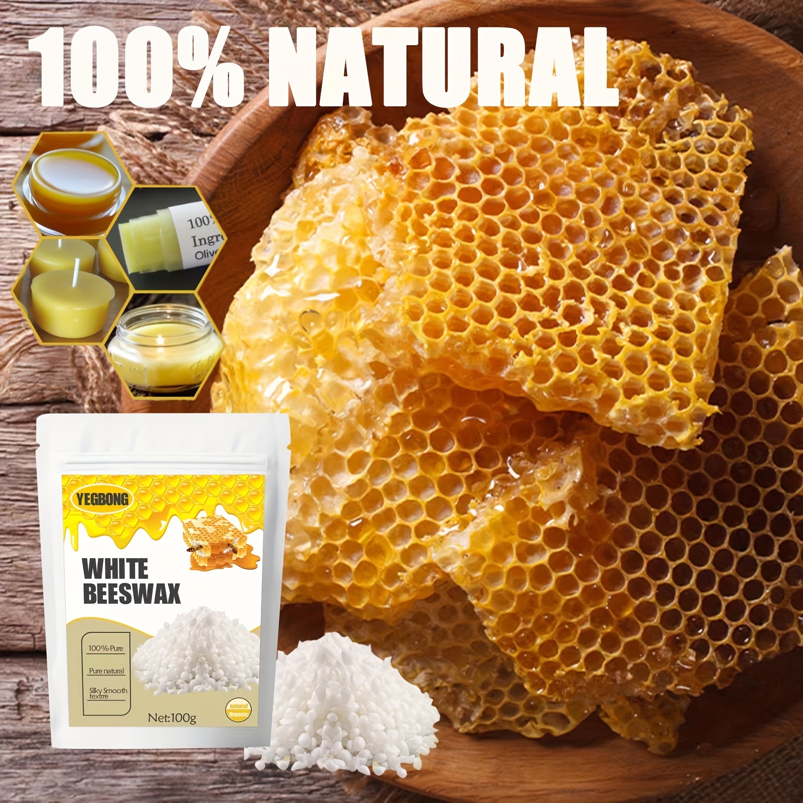 Natural Beeswax Pellets Multi purpose Cosmetic - Temu
