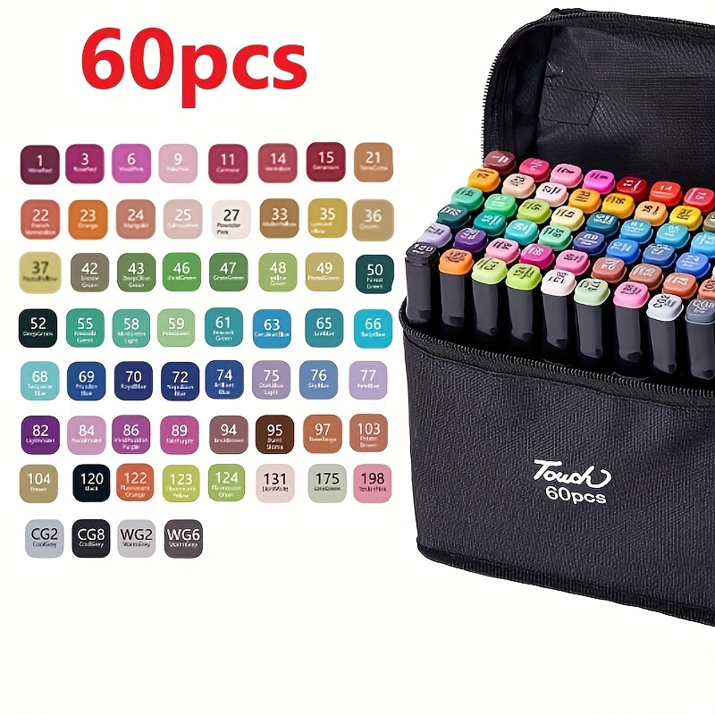 200 color touch smooth sketching markers blender liner pen double