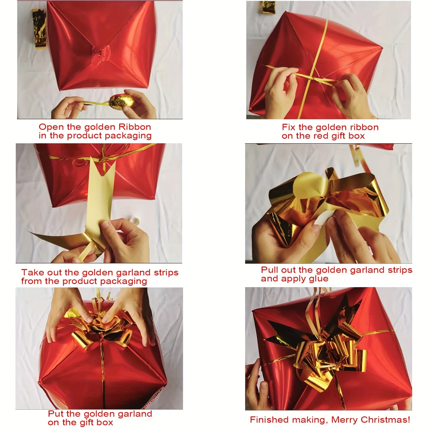Dark Red Wrapping Paper Golden Christmas Red and Gold Star Gift Wrap 