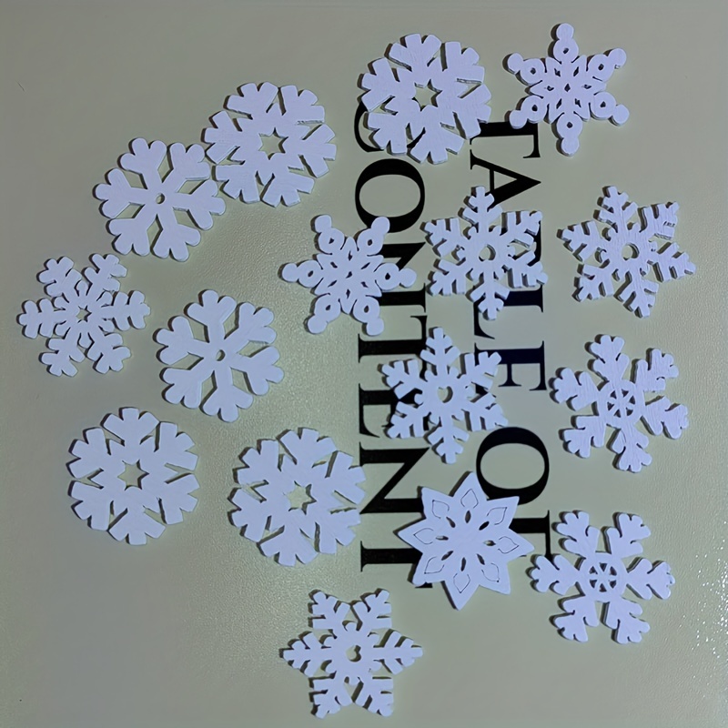 Xmas Snowflakes Wooden Die Cuts Diy Cutting Dies For Card - Temu