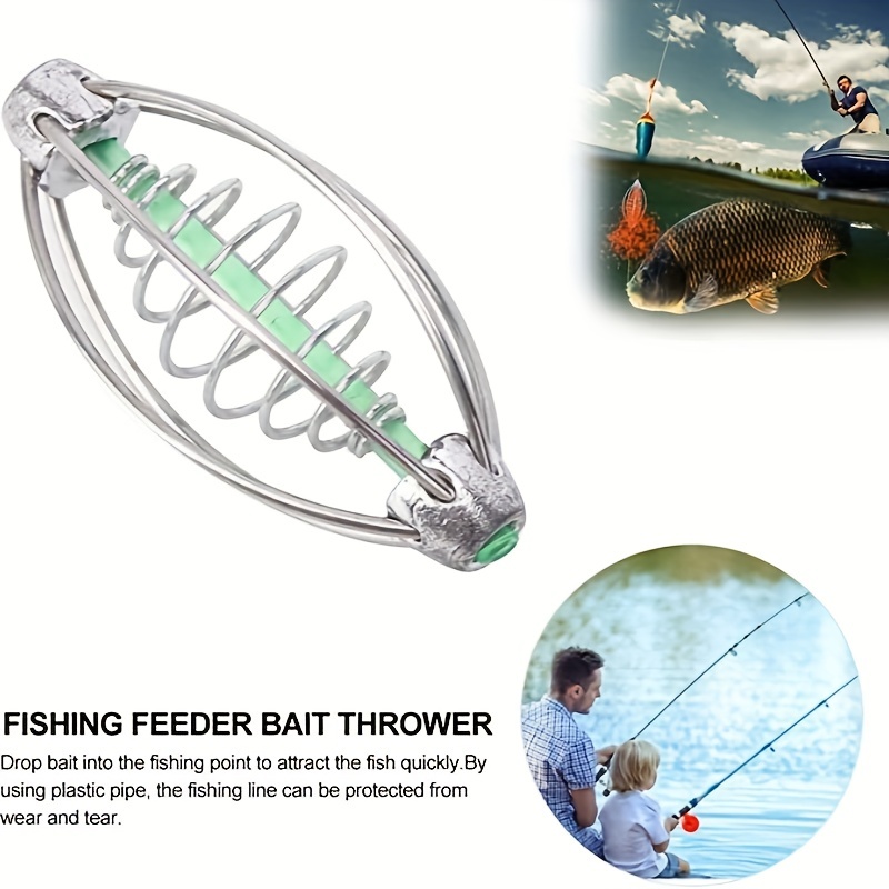 Durable Stainless Steel Spring Fishing Feeder Bait Cage - Temu
