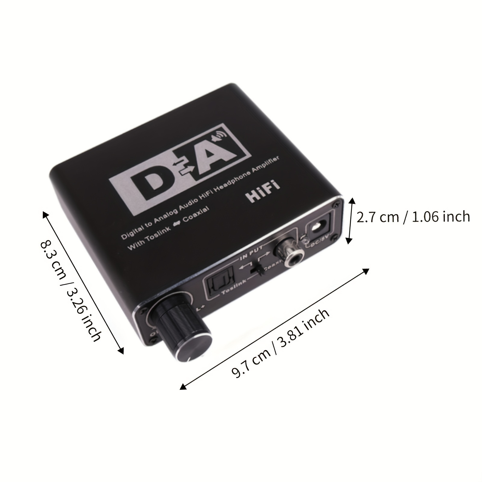 USB 192KHz 24 Bits Numérique à Analogique Convertisseur Audio Optique  Toslink Coaxial RCA 3.5 mm Jack Dac Adaptateur