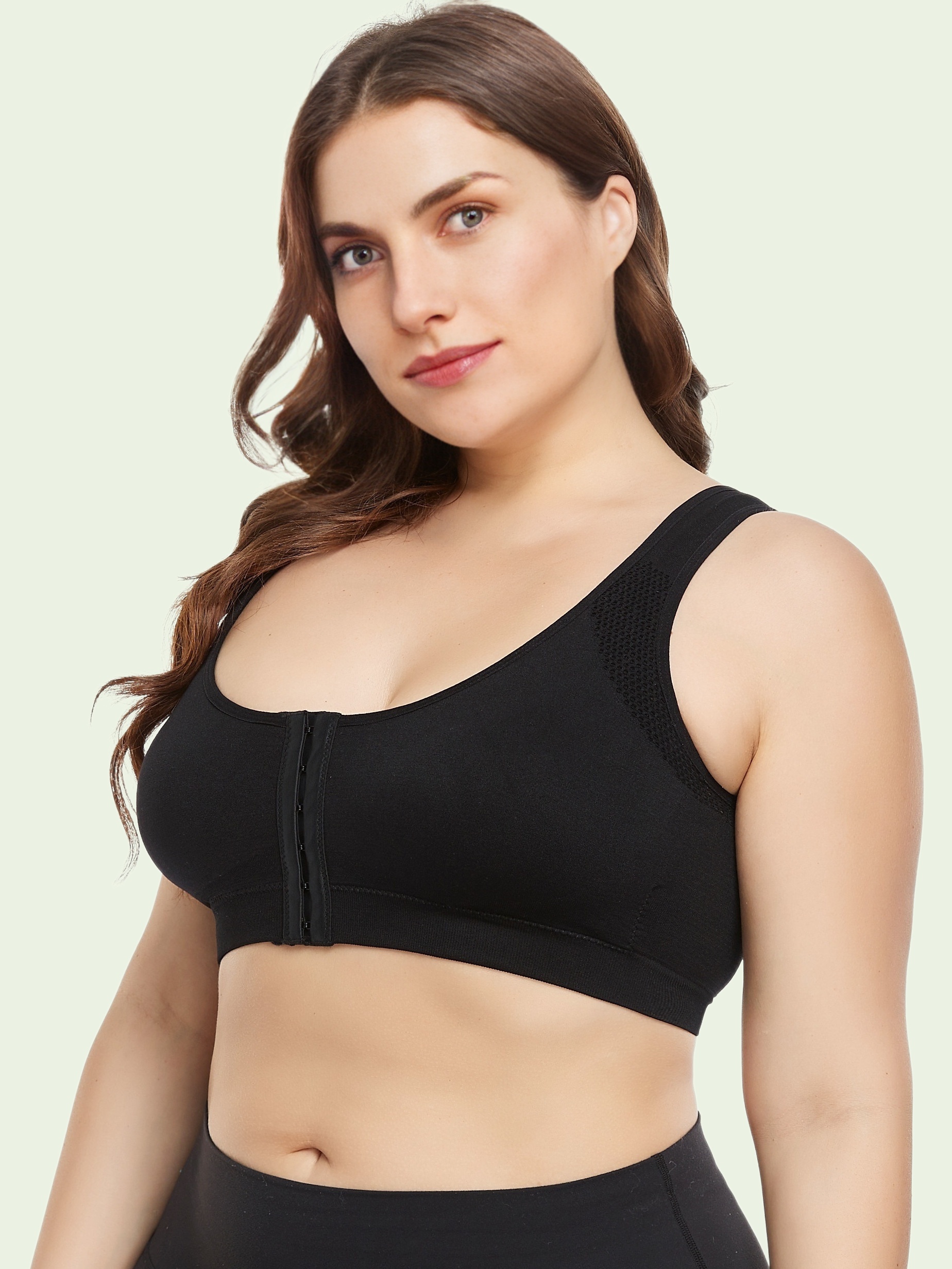 Front Buckle Wireless Bras Comfy Breathable Full Coverage - Temu