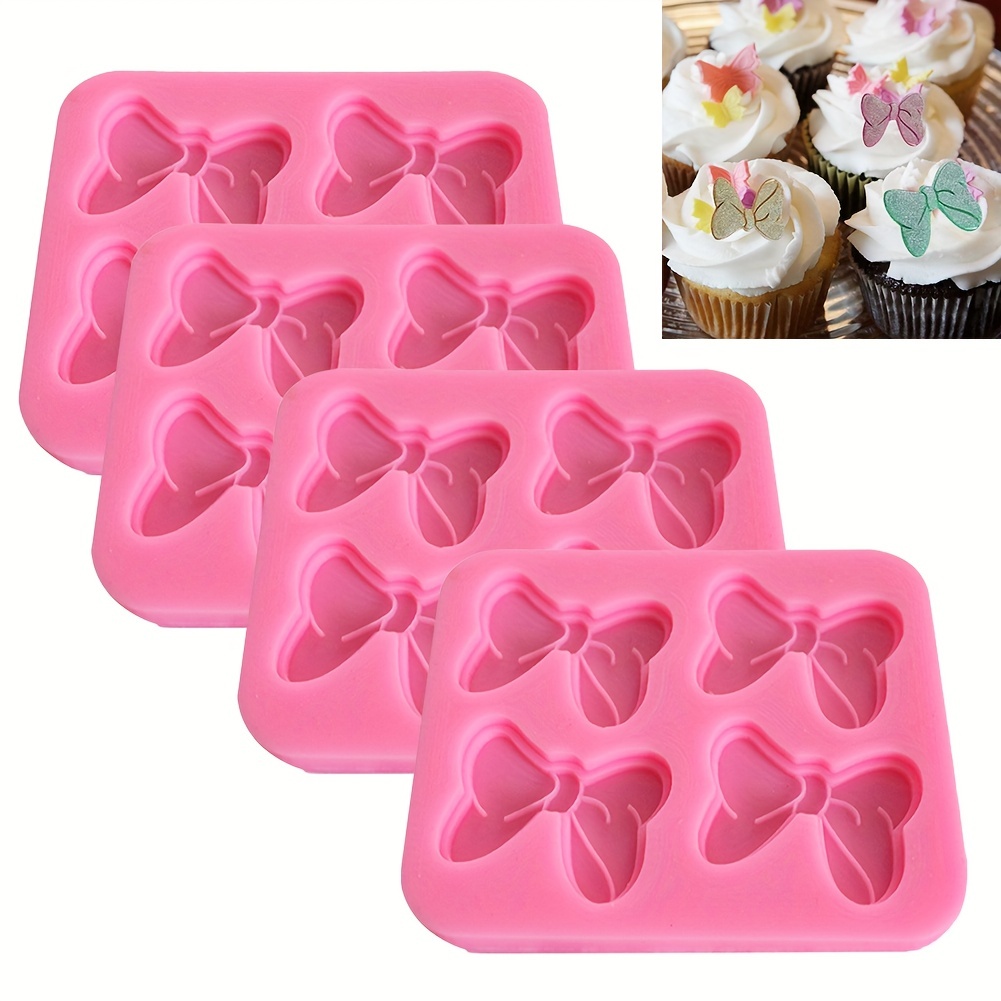 Mini Bow Silicone Fondant Molds Bowknot Fondant Chocolate Candy Molds Bow  Sugar Craft DIY Cake Molds for Birthday Party Cake Cupcake Decoration Set  of 3
