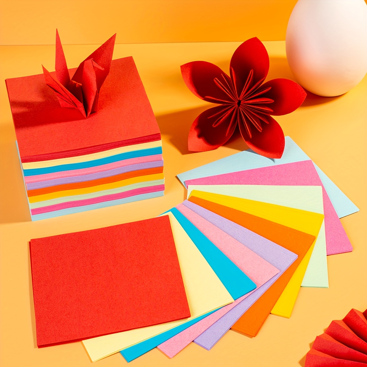 50 Sheets Double Sided Origami Paper Kit Pink Cartoon Pattern Paper 12 Designs