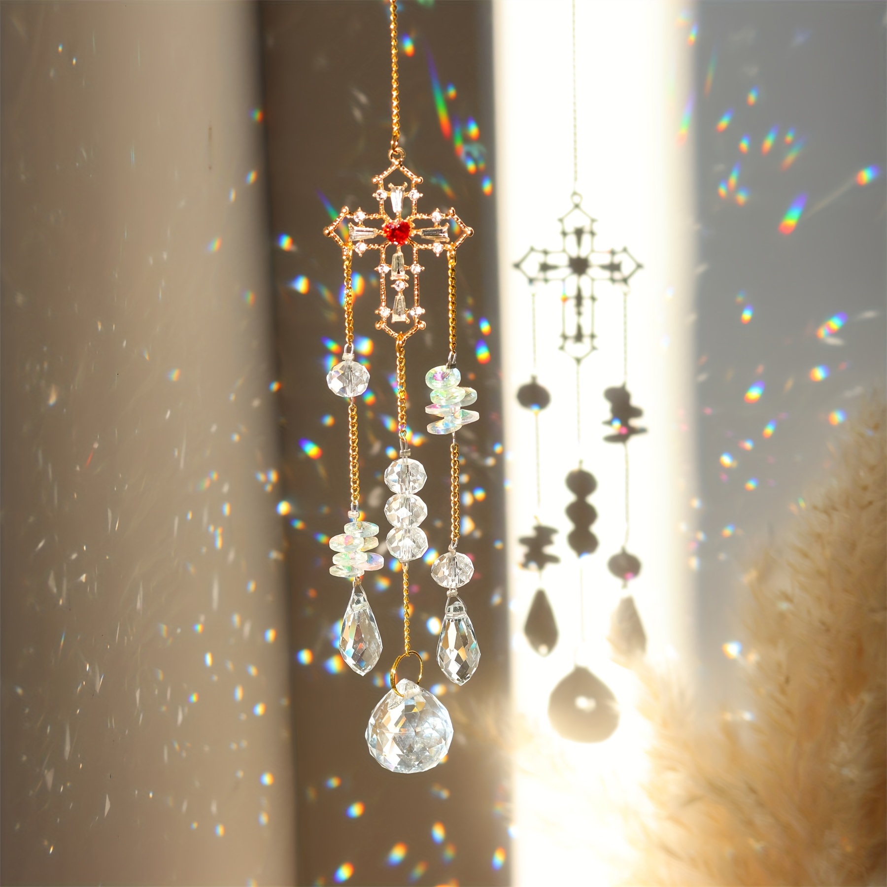  5PCS Crystal Suncatcher Rainbow Sun Catchers Indoor Window  Colorful Hanging Crystals Beads or Windows Crystal Balls Prisms Pendant  Light Ornament Christmas Wedding Garden Decoration : Patio, Lawn & Garden