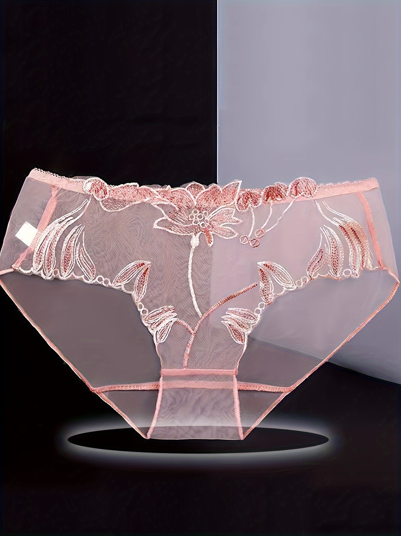 Women's Sexy Underwear See Through Lingerie Mesh Briefs Lace