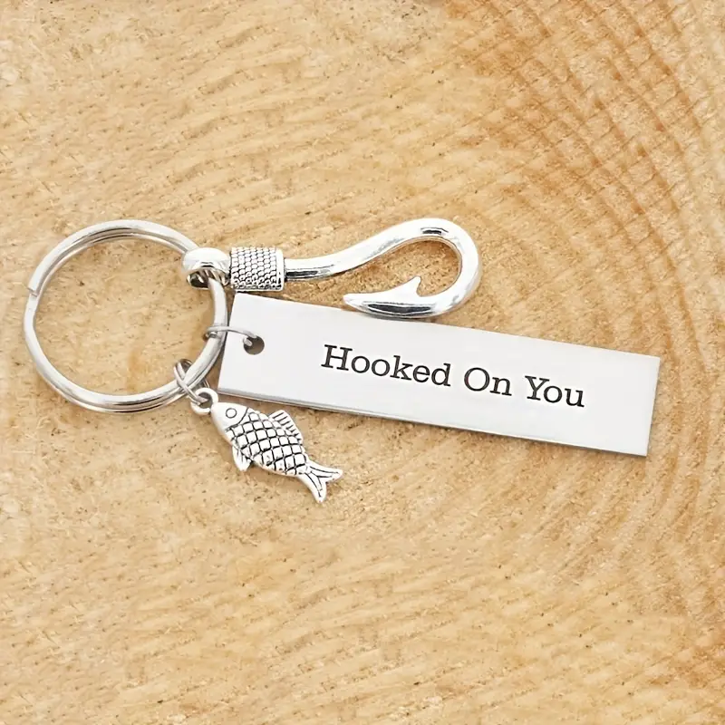 Fishing Gift Boyfriend Keychain For Men Husband Gift Fisherman Keychain  Fish Hook Anniversary Gift Funny Couple Gift, High-quality & Affordable
