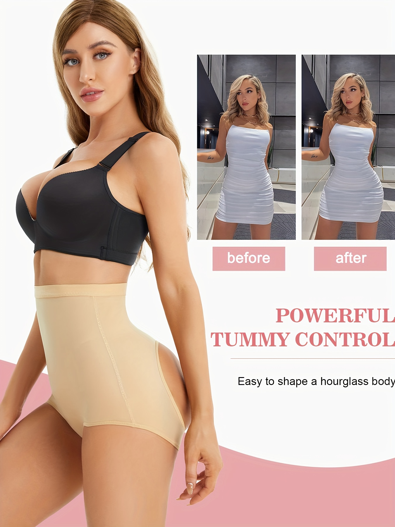 Buy Vaslanda Shapewear for Women Tummy Control High Waist Body Shaper  Shorts Seamless Thigh Slimmer Shaping Panties, Black, Large at