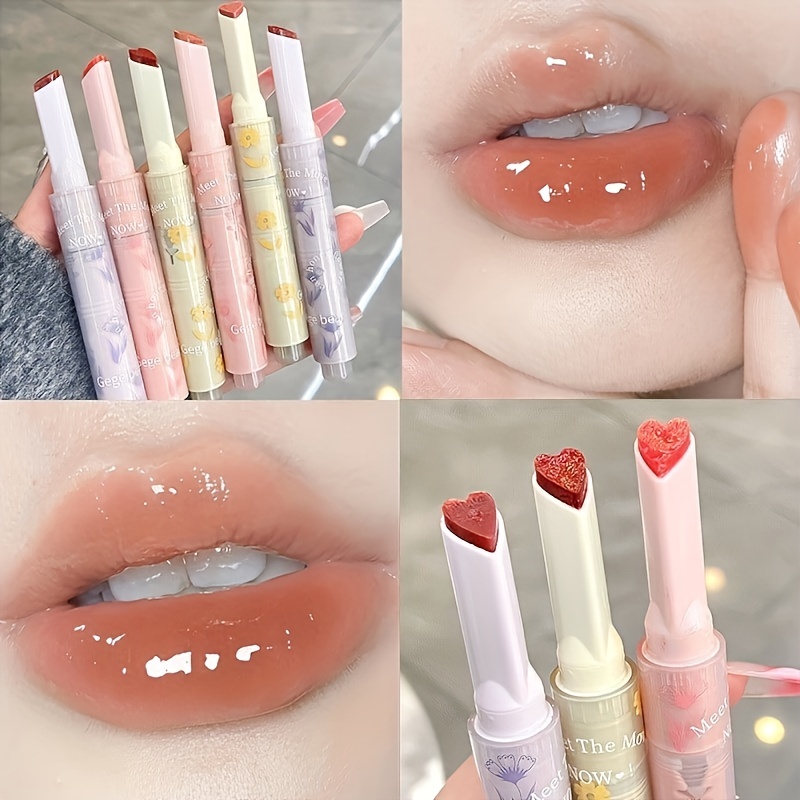 Solid Lip Gloss Lipstick Jelly Love Hydrating Moisturizing Dewy Lip