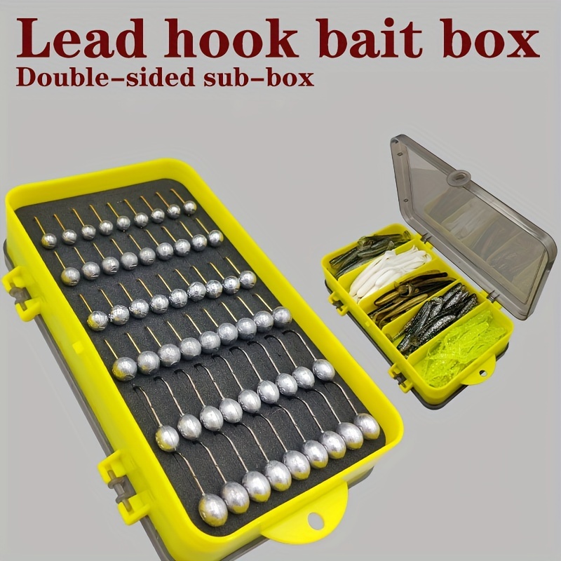 Double sided Plastic Fish Hook Bait Storage Box - Temu Canada