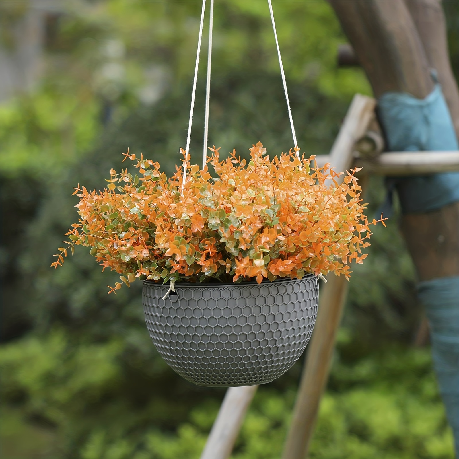 9 Bouquet Di Fiori Artificiali Da Esterno, Fiori Finti Da Piante In  Plastica Sfusa, Verde Artificiale Resistente Ai Raggi UV, Vaso Di Bosso Con  Vasi P