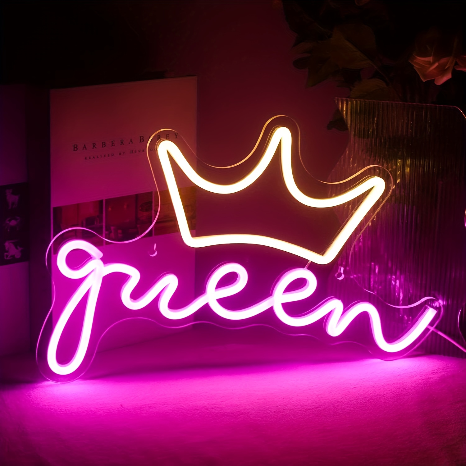 Queen Led Sign For Party Decoration Wall Decor Aesthetic - Temu