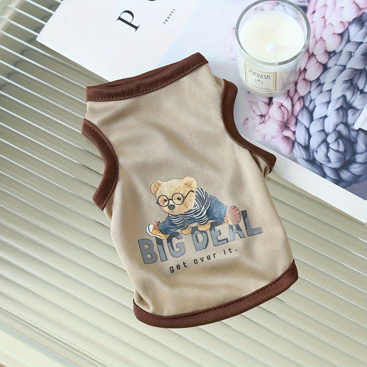 Four Seasons Dog Clothes Thin Pet Vest Breathable Cartoon Dog Shirt For ...