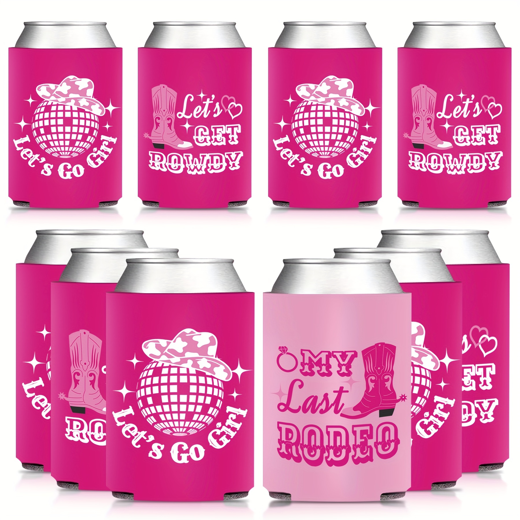 Cowgirl Bachelorette Party Bride Vibes Cooler Sleeves - Temu