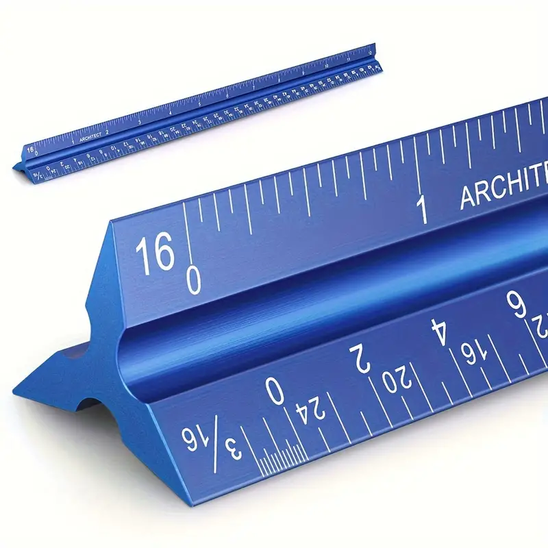 12 Inch Architectural Scale Ruler, 12 Aluminum Architect Scale, Triangular  Scale, Scale Ruler, Triangle Ruler, Drafting Ruler, Architect Ruler, Metal  Scale Ruler, Architecture Ruler(blue), Shop Now For Limited-time Deals
