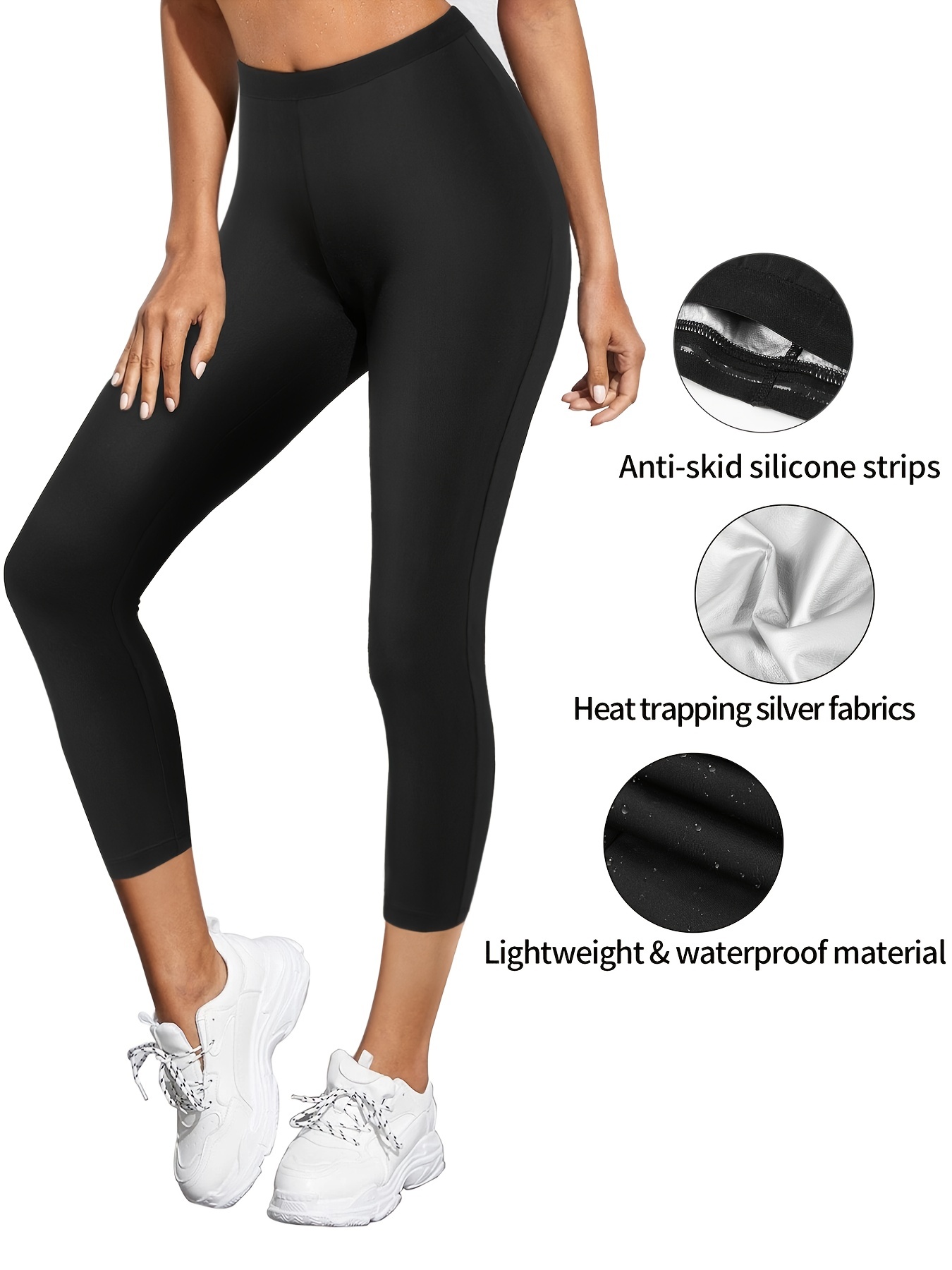 Fashion (silver Inside 22)Sauna Shaper Pants For Women Weight Loss