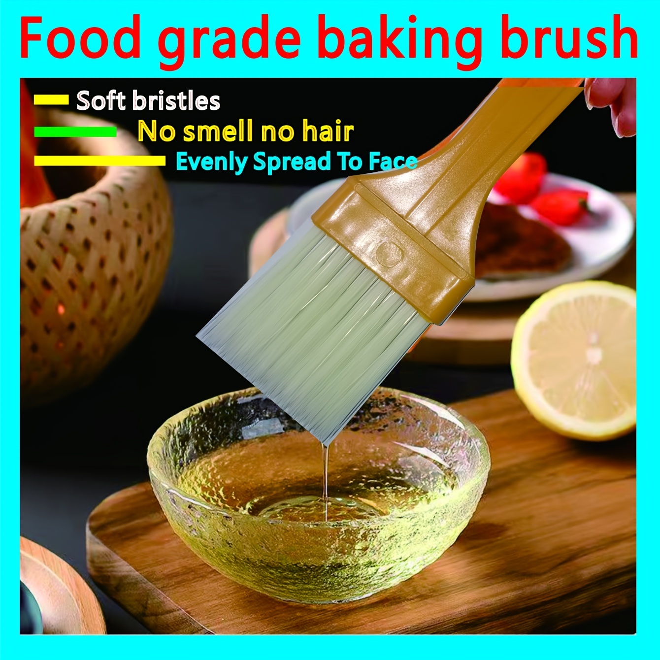 Pastry Brush Boar Bristle Basting Brush Kitchen Oil Brush - Temu