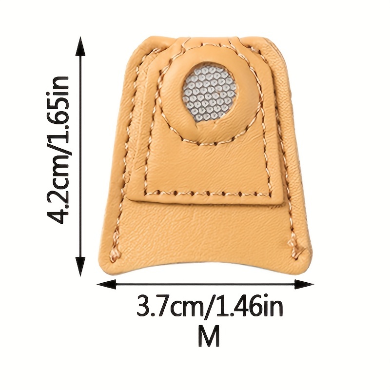  WILLBOND 4 Pieces Leather Thimble Hand Sewing Thimble Finger  Protector Thimble Finger Pads for Knitting Sewing Quilting Pin Needles  Craft Accessories DIY Sewing Tools, 2 Sizes : Arts, Crafts & Sewing