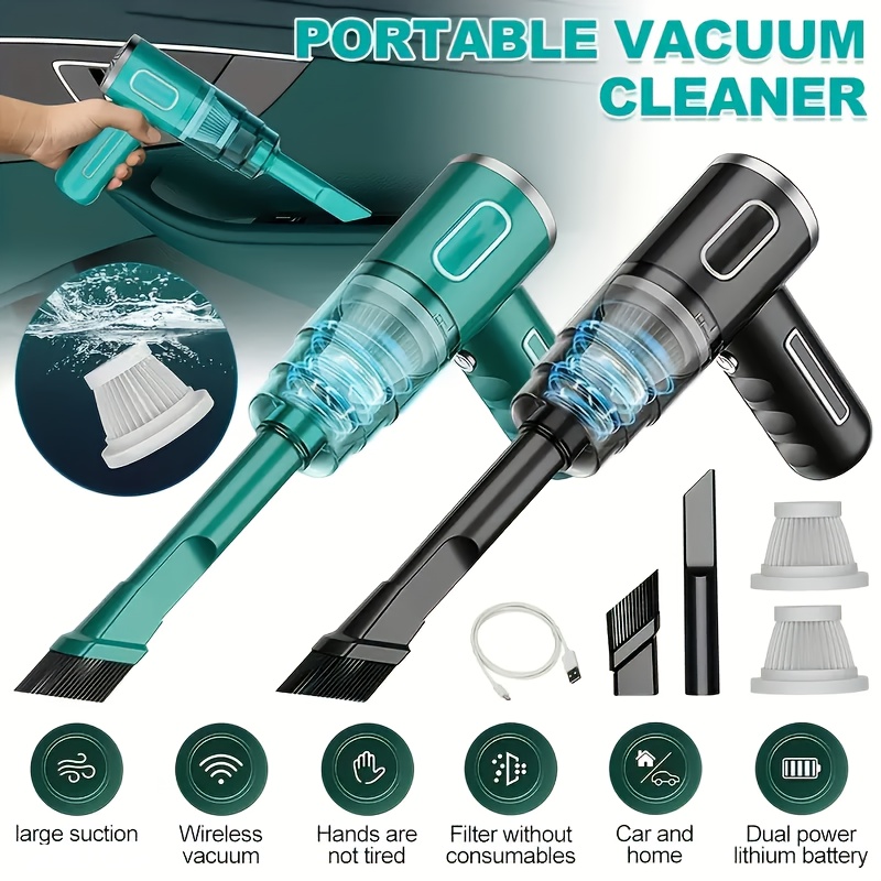 

120w Portable Car Vacuum Cleaner Rechargeable Handheld Automotive Vacuum Cleaner For Car Wireless Dust Catcher Cyclone Suction Wireless Vacuum Cleaner