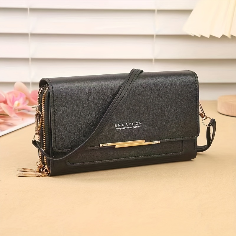 Women's Small Crossbody Wallet, Multi Zipper Metal Decor Shoulder Bag For  Phone, Portable Hand Bag - Temu Denmark
