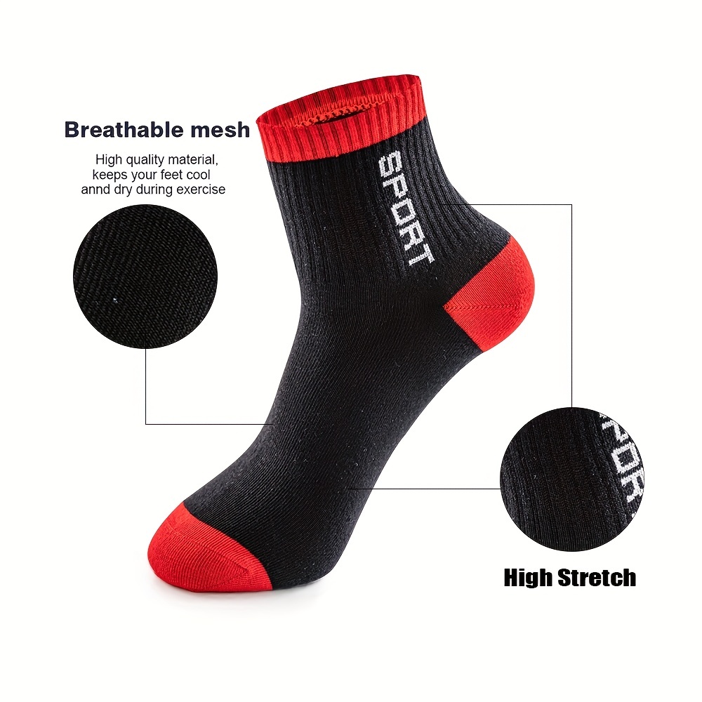 Men's Elastic Stretch Sports Ankle Socks Seasons - Temu Canada