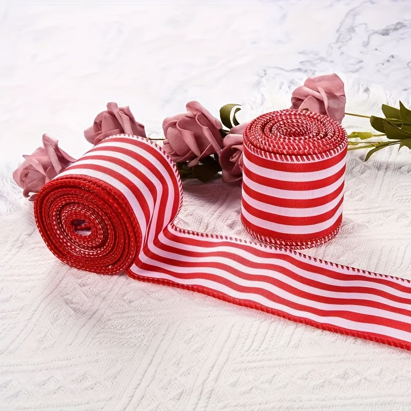 Pink and Ivory Ribbon Stripe Paper