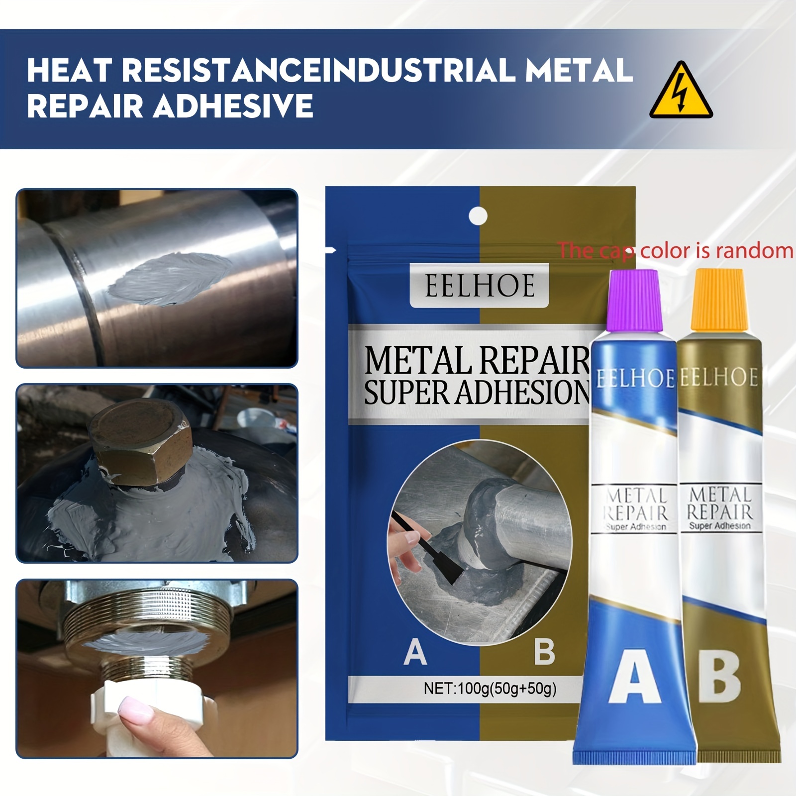 Pegamento De Ricino De Metal, Adhesivo De Soldadura Resistente A Altas  Temperaturas Tracoma Agujero De Aire Grieta