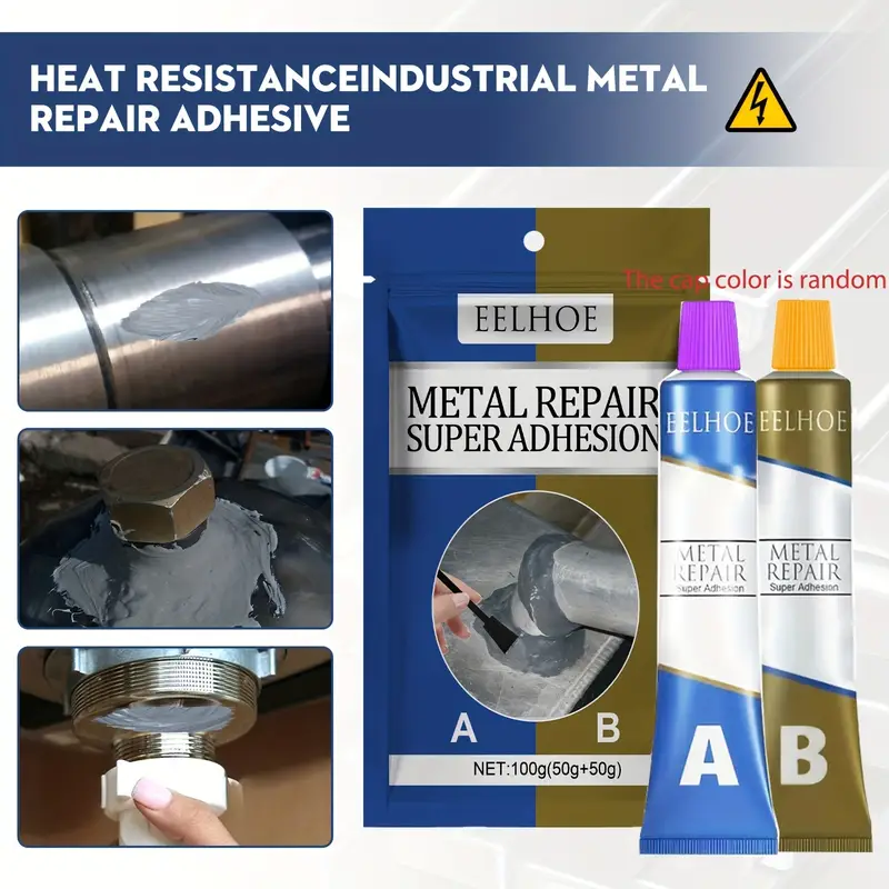 2pcs Pegamento Metal Pegamento Reparación Metal Fundición - Temu