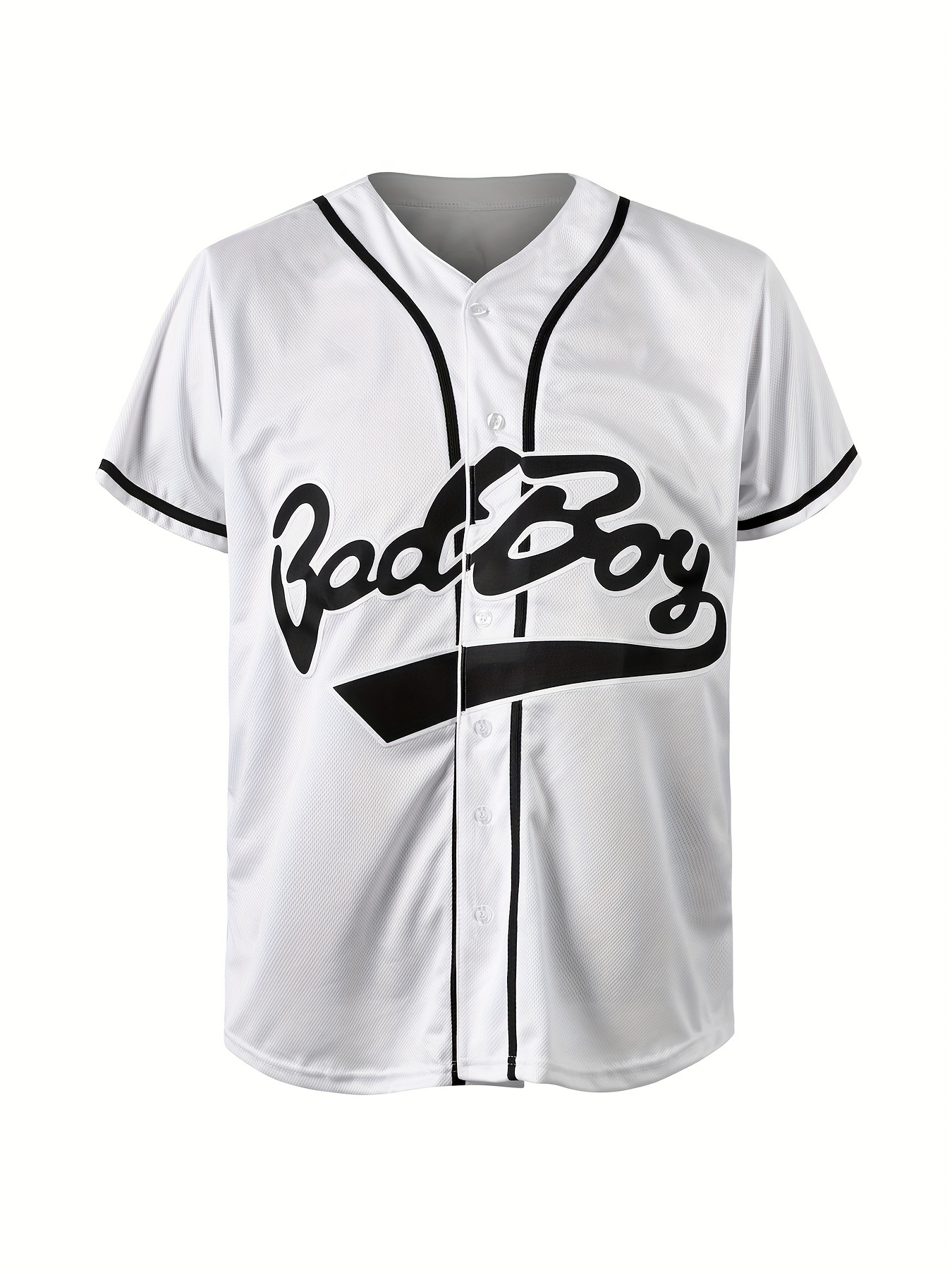  Bad Boy 10 Baseball Jersey, 90s Hip Hop Men Clothing