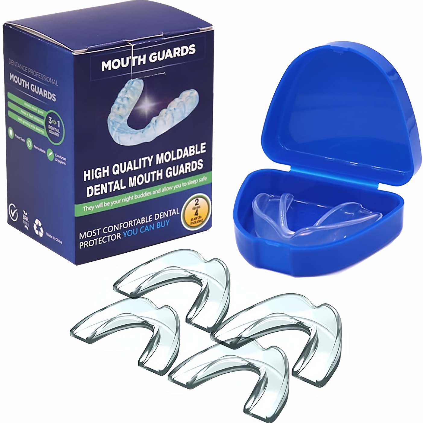KOHEEL Protector de noche ajustable, protector dental que detiene el  bruxismo, 2 unidades (1 paquete)