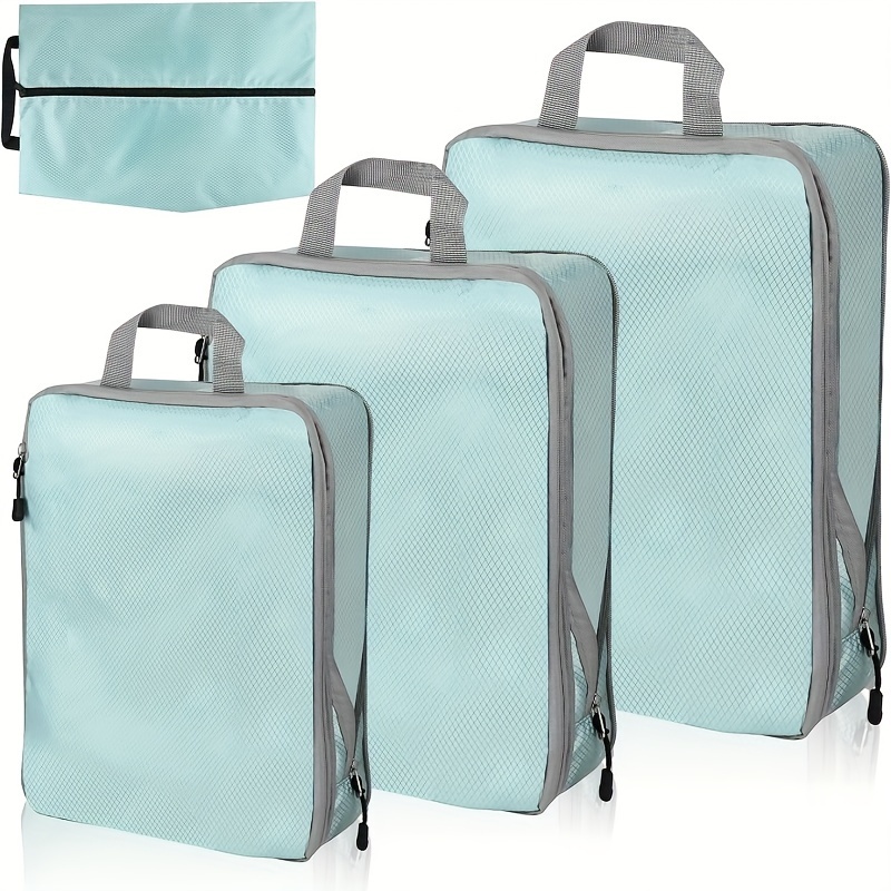 Bolsas de compresión – Accesorios de viaje – Paquete de 10 bolsas para  ahorrar espacio – No necesita aspiradora ni bomba – Bolsas de  almacenamiento al vacío para artículos esenciales de viaje – Organizadores  de embalaje para el  