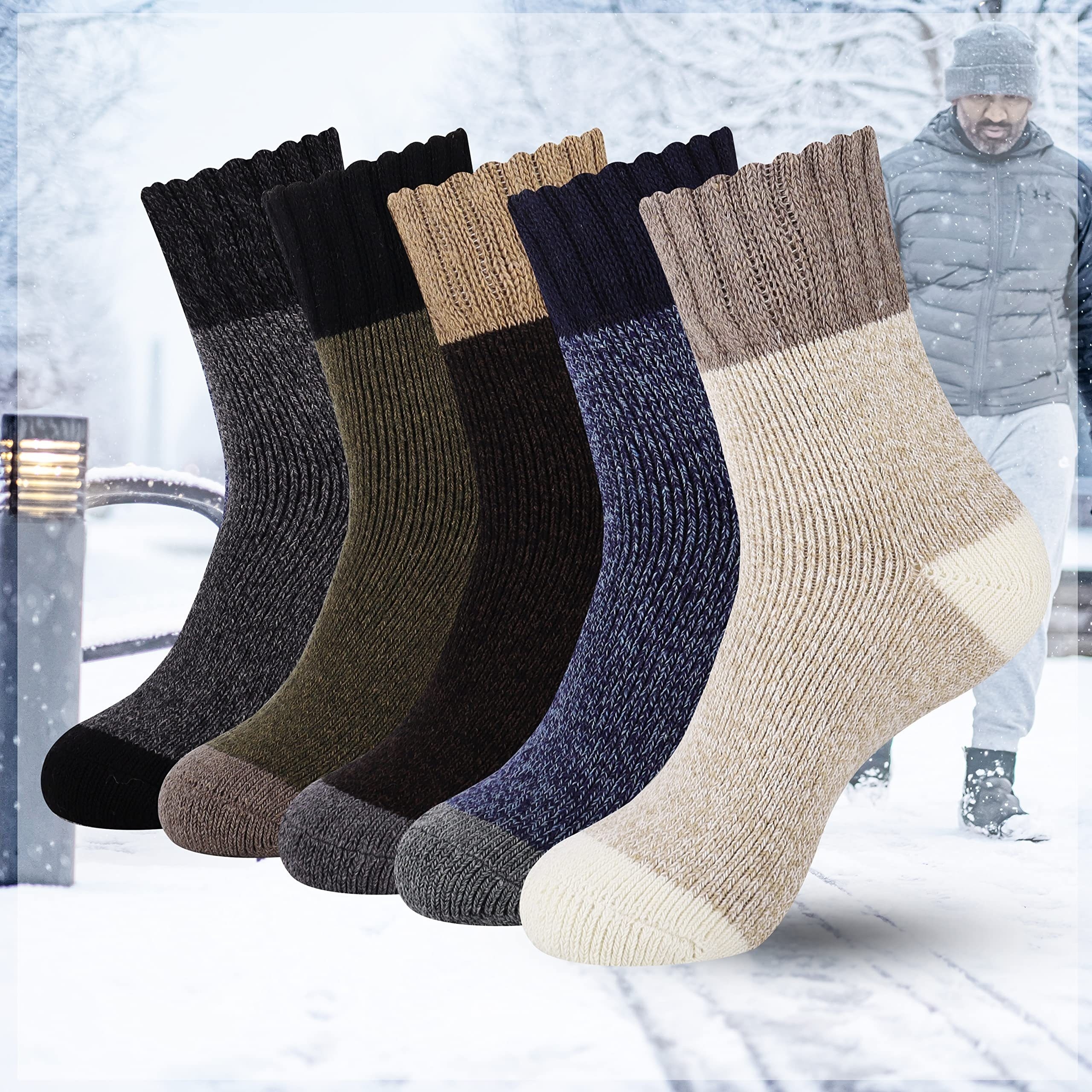 Wool Socks Men's Warm Socks Thermal Socks Winter Socks Thick - Temu