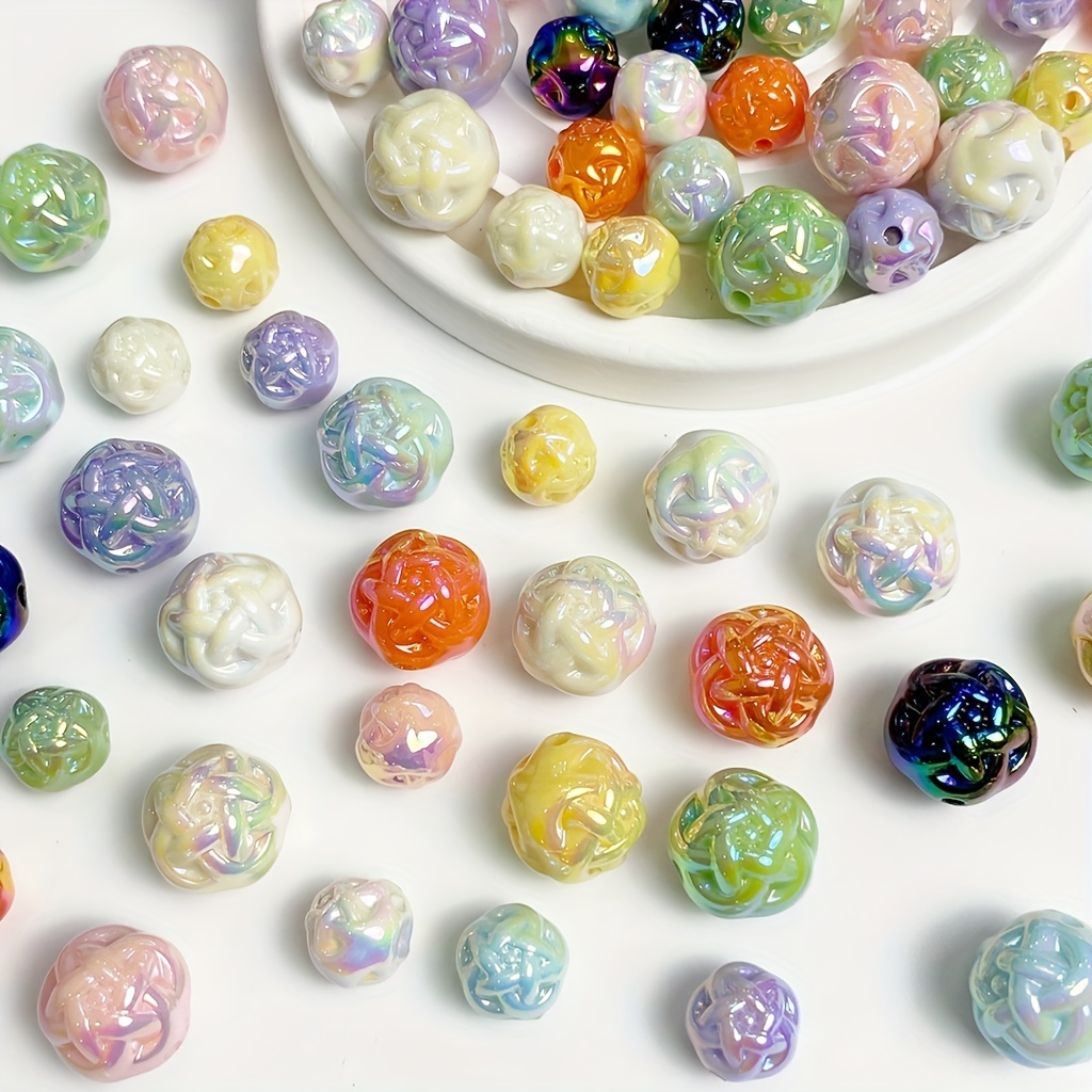 Acrylic Number Beads For Diy Necklaces Key Chains Bracelets - Temu