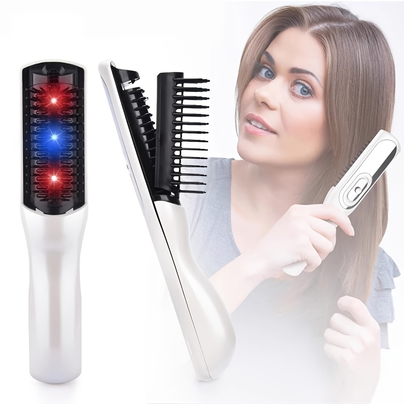 Electric Vibration Massage Hair Brush Blue and Red Light Hair