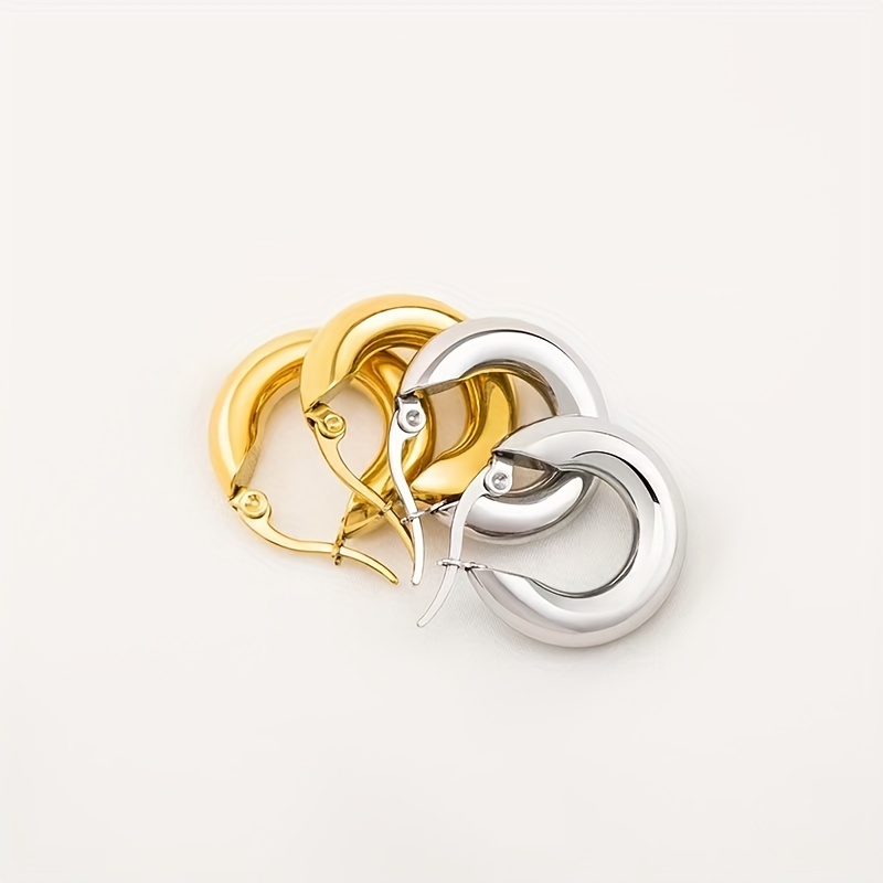 Stainless Steel Seamless Rings Arc Circles Rings Gold Plated - Temu