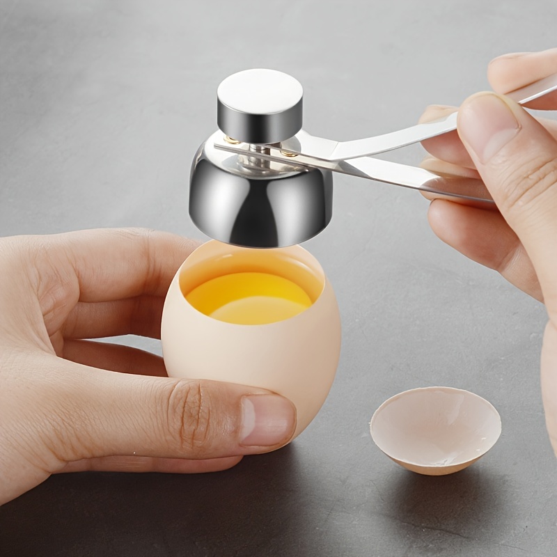 Egg Cutter Stainless Steel Boiled Egg Topper Egg Opener Kitchen Gadget Tool