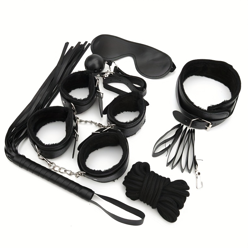 Juego De Bondage Para Sexo Accesorios Eróticos Para Adultos Vendas Para Los  Ojos Esposas Sexuales Látigo Juguetes Sexuales Para Bdsm Y Sadomasoquismo  Sm Tienda Erótica Para Mayores 18 Set Juguetes Sadomasoquistas 