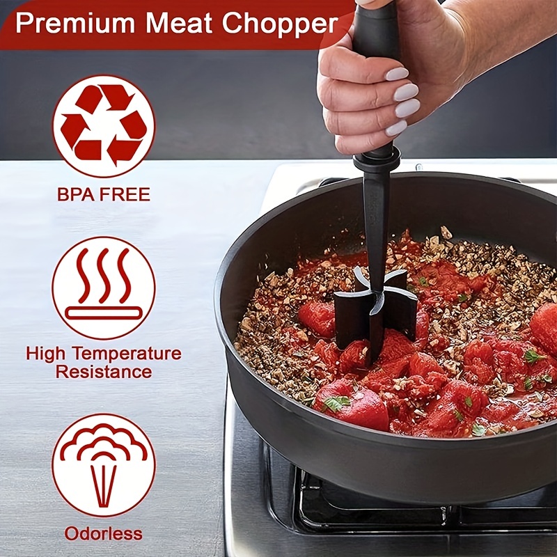 Meat Chopper, Heat Resistant Meat Masher For Hamburger Meat, Ground Beef  Masher, Plastic Hamburger Chopper Utensil, Ground Meat Chopper, Non Stick  Mix Chopper For Mix Chop, Potato Masher Tool - Temu Hungary