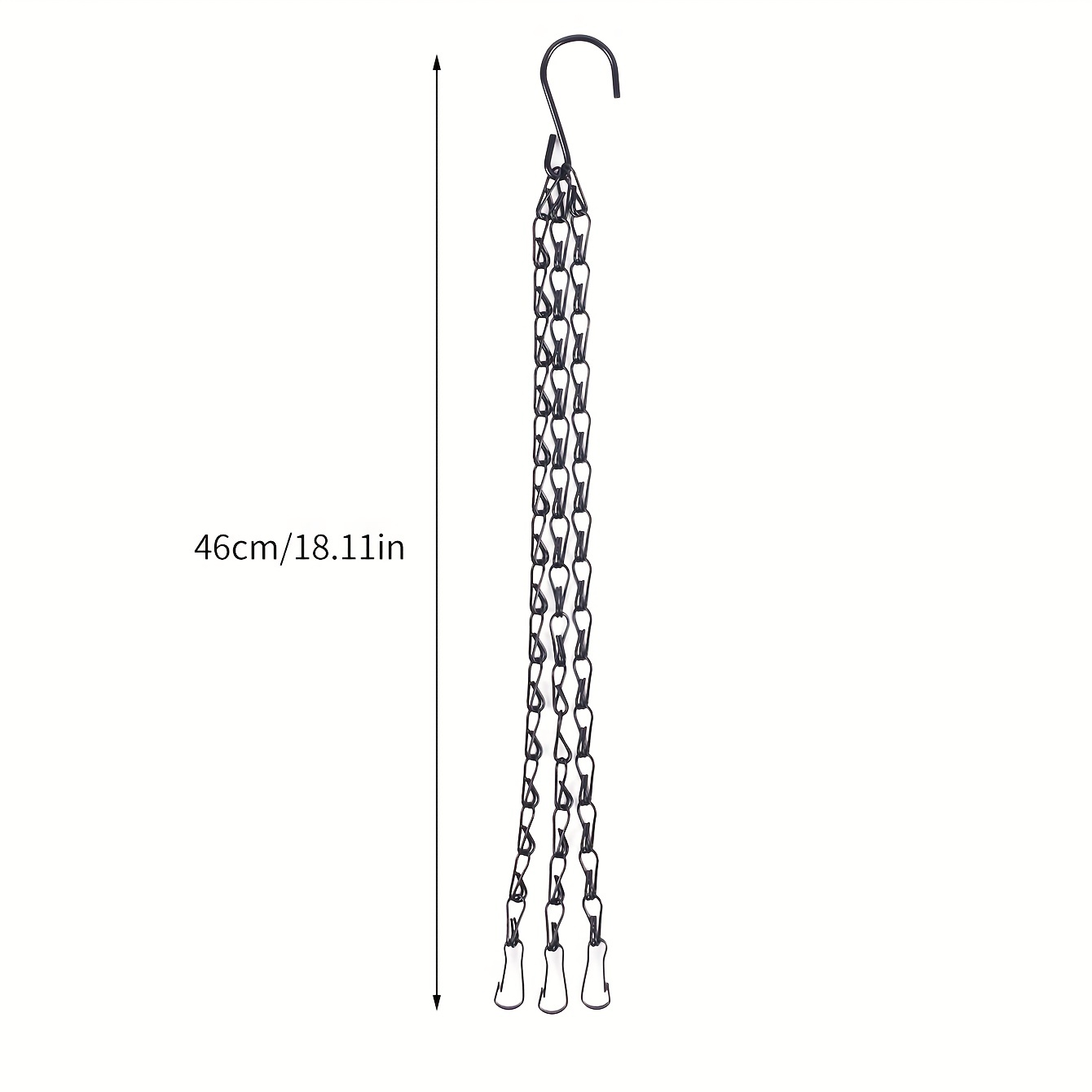 6 Pcs Hanging Basket 3-leg Chain Replacement Metal Chain Hanger