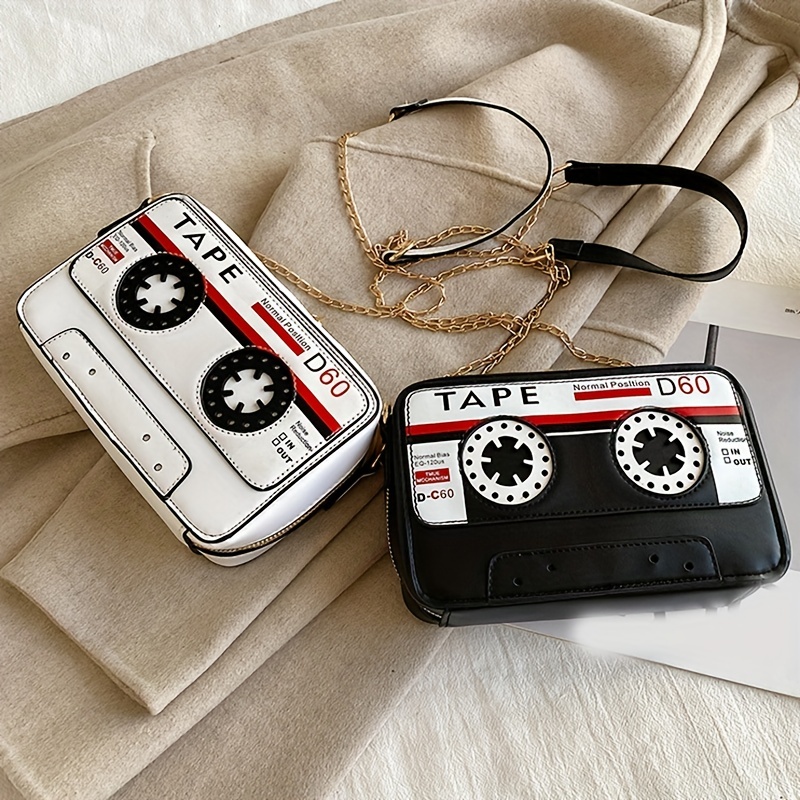 CASSETTE POUCH W/ STRAP LEATHER SHOULDER BAG