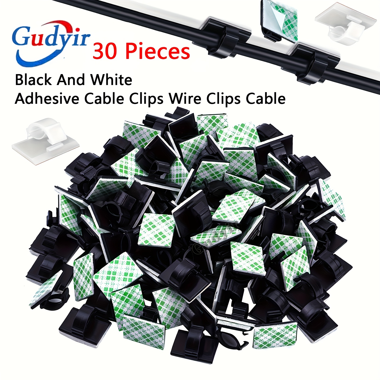 Acheter Fil de fil auto-adhésif, 20 pièces, Clip fixe, boucle, organisateur  de câbles, support à pince