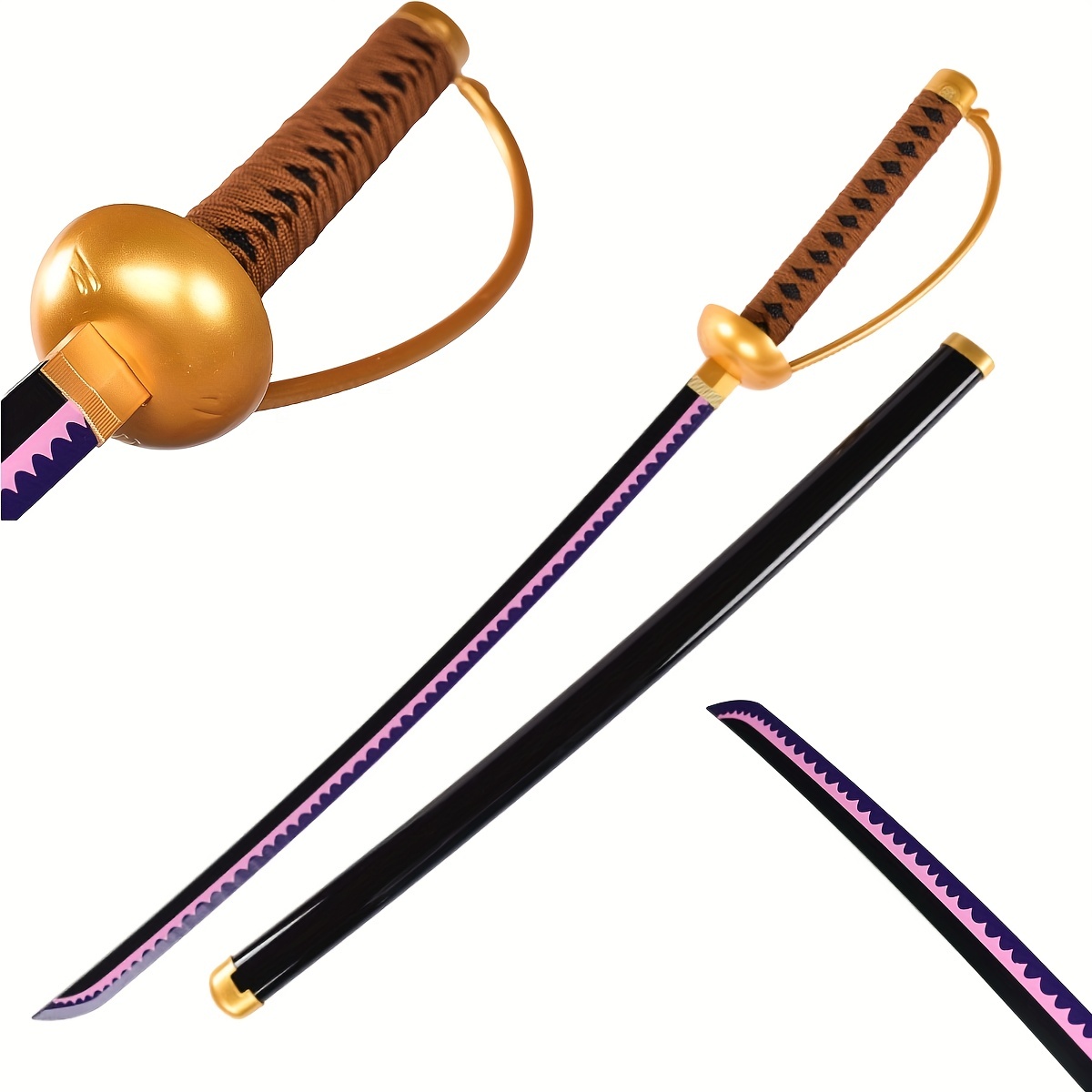 Espada Anime Katana Madera Hecha Mano Juguete Juego Cos Gran