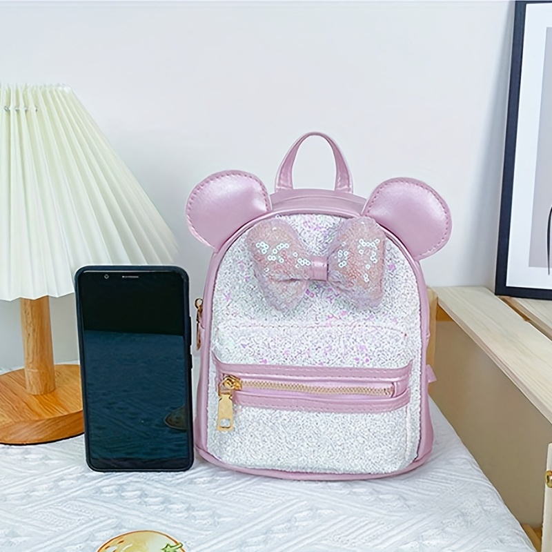 Children's Sequin Bow Ears Backpack