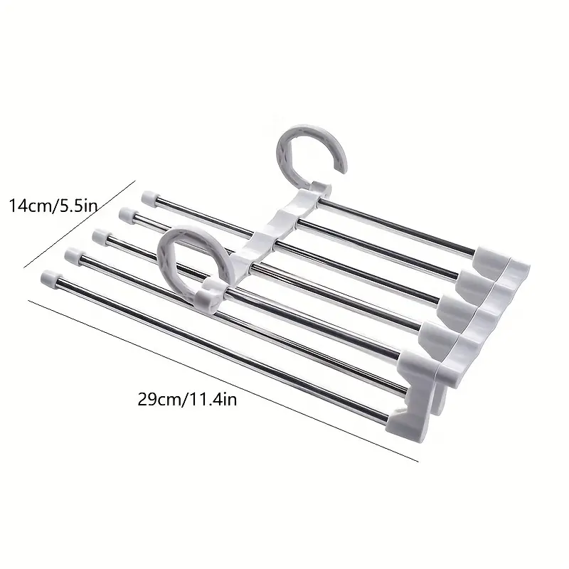 maximize your closet space with this 5 in 1 magic trouser rack hanger details 5